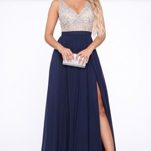 Navy Blue Ball Gown